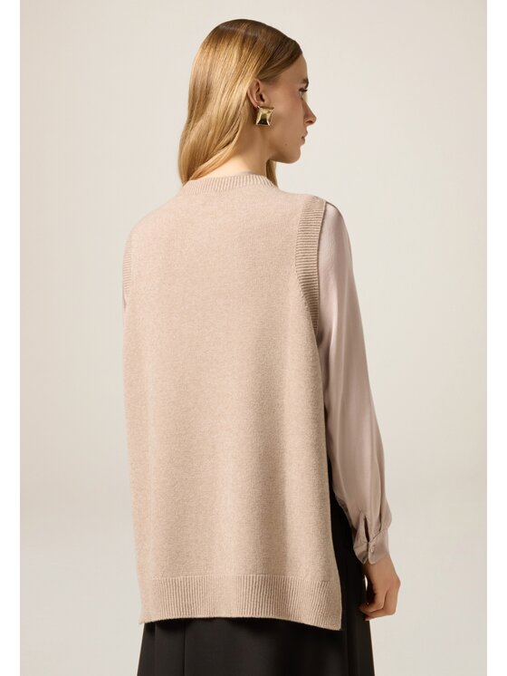 Oltre Oltre Cardigan M187E002210N012 Écru Over Fit