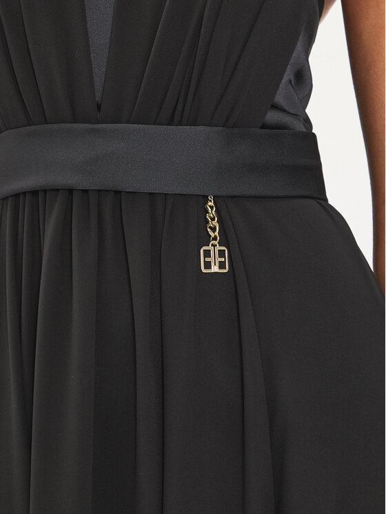 Fracomina Fracomina Abendkleid FQ24SD3018W41201 Schwarz Regular Fit