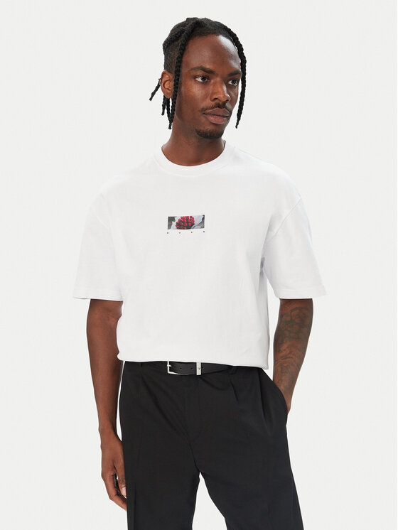 HUGO HUGO T-shirt Dakhil 50579723 Bijela Relaxed Fit