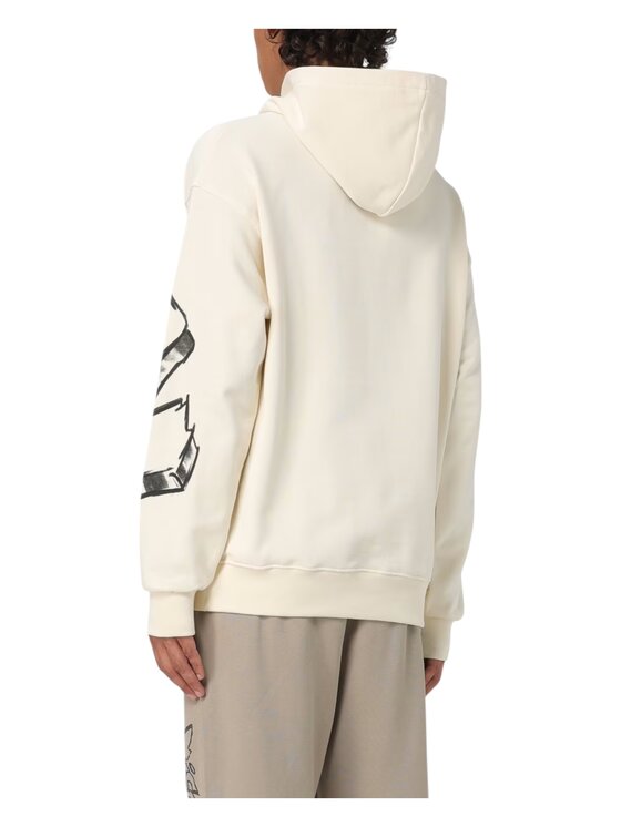DISCLAIMER DISCLAIMER Felpa 24ids54513-latte Bianco Regular Fit