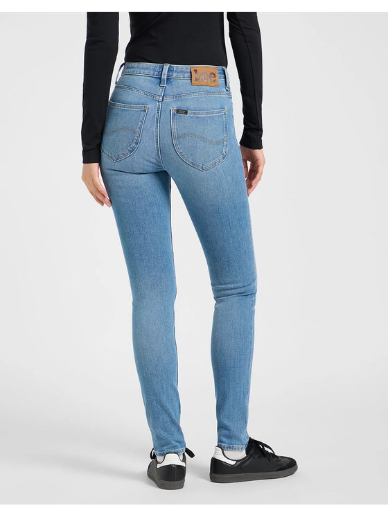 Lee Lee Jeansy SCARLETT HIGH Niebieski Skinny Fit