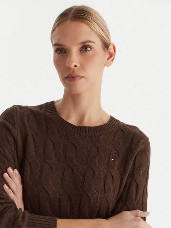 Tommy Hilfiger Tommy Hilfiger Пуловер WW0WW43586 Кафяв Regular Fit