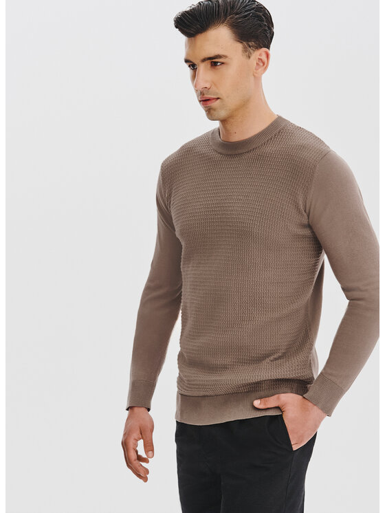 Pako Lorente Pako Lorente Sweter P25WF-2X-023 Brązowy Classic Fit