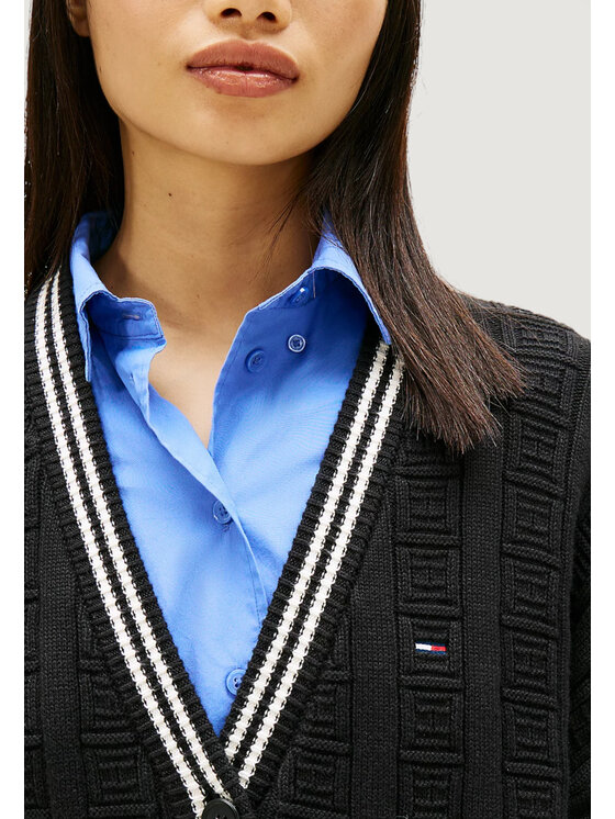 Tommy Jeans Tommy Jeans Cardigan DW0DW22026 Nero Casual Fit