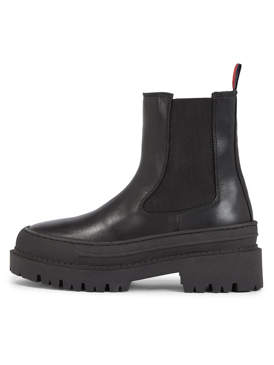 Tommy Jeans Tommy Jeans Μποτάκια με λάστιχο Tjw Chelsea Foxing Boot EN0EN02289 Μαύρο