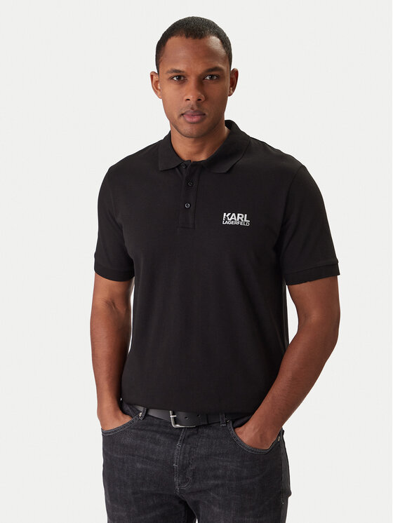 KARL LAGERFELD Tricou polo 745780 561235 Negru Regular Fit
