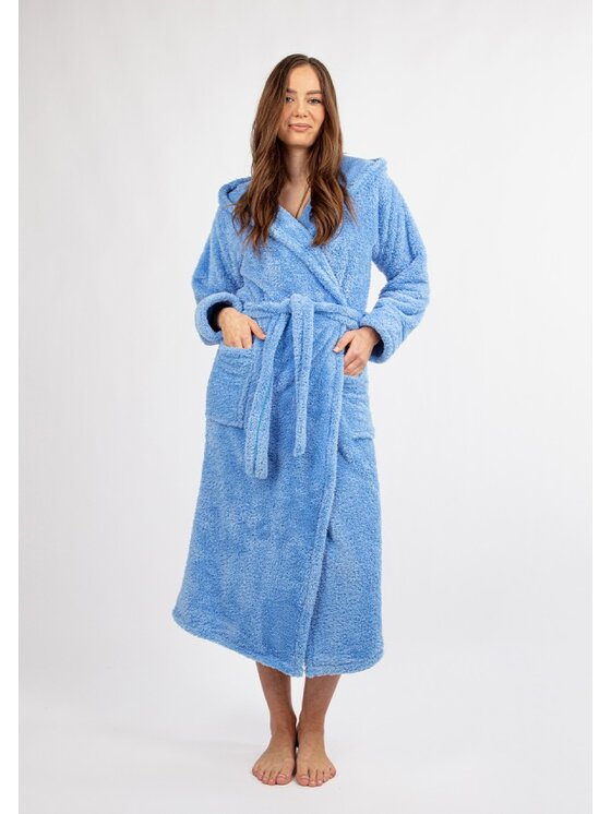 DKaren Lingerie Damski Szlafrok, rozmiar M, Niebieski, Diana Długa