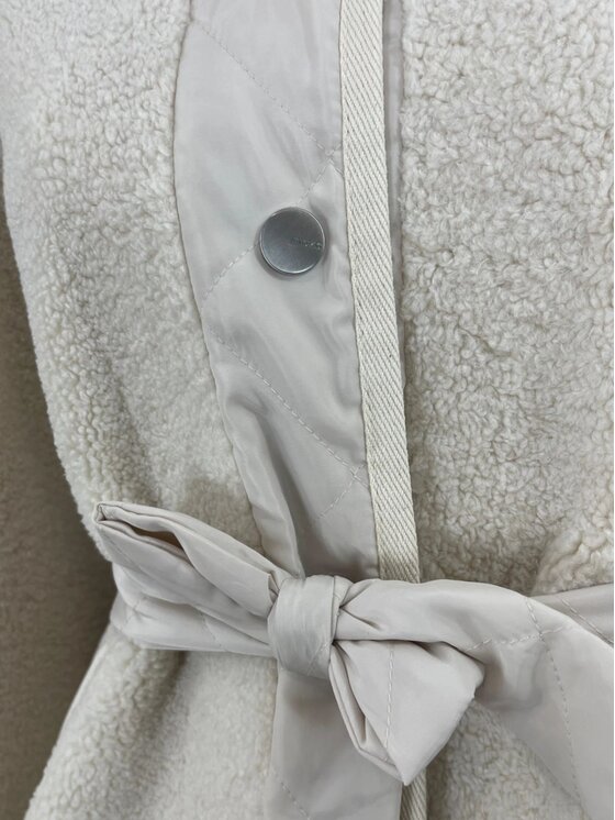 PINKO PINKO Cappotto Capperi caban similmontone Bianco Regular Fit