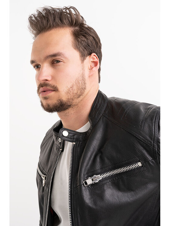 ROCKANDBLUE ROCKANDBLUE Kurtka skórzana Mission Czarny Regular Fit