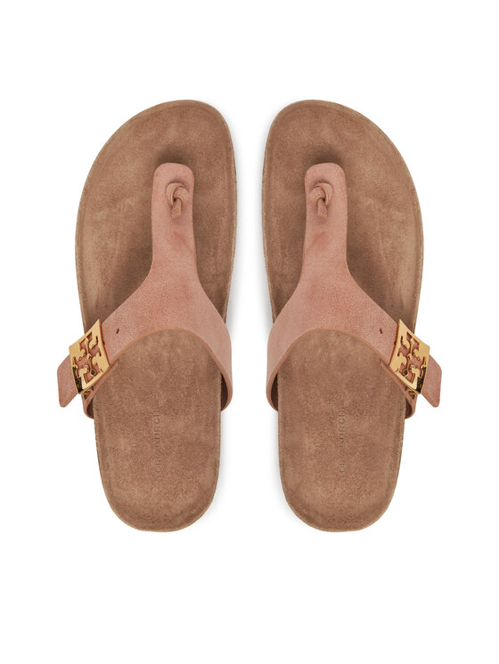 Tory Burch Tory Burch Šlepetės per pirštą 150910 Smėlio