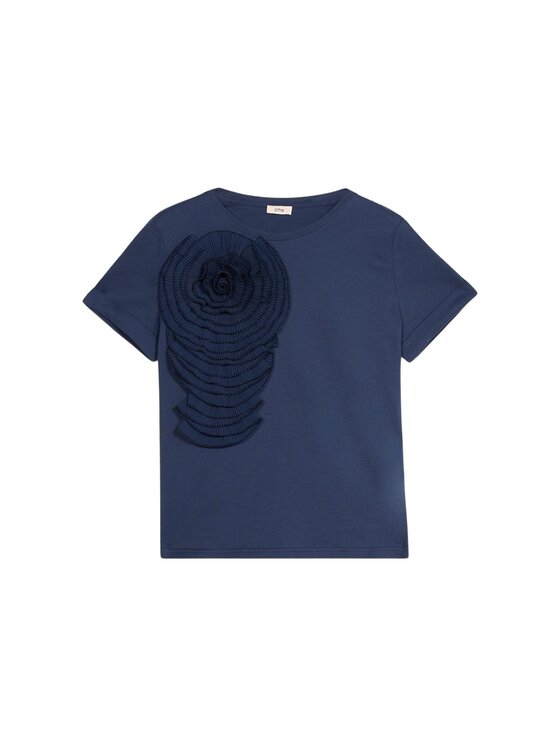 Oltre Oltre T-shirt G399J004193N034 Blu Regular Fit