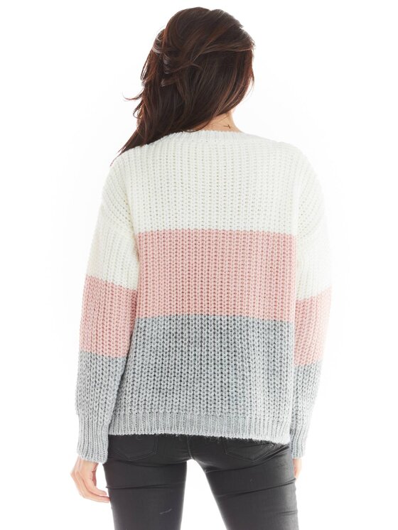 Awama Awama Maglione A390 Rosa Basic Fit