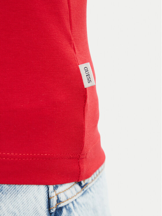 Guess Jeans Guess Jeans топ W6YP20 K4202 Червен Slim Fit