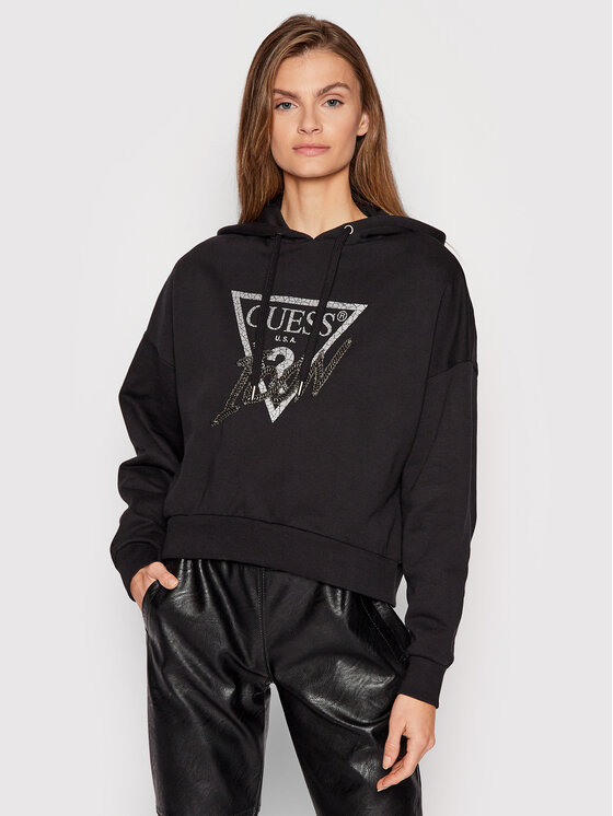 Felpa Icon W2RQ07 K68I0 Nero Relaxed Fit