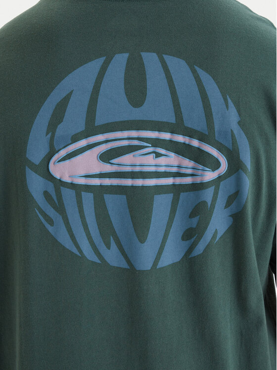 Quiksilver Quiksilver Tričko Quikglobe EQYZT08295 Zelená Comfort Fit