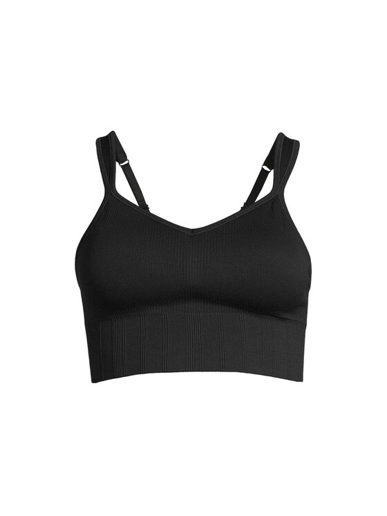 Casall Casall Biustonosz sportowy Seamless Rib Padded Sports Bra Czarny