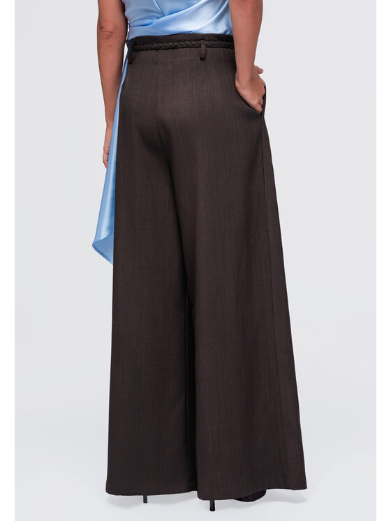Ombre Ombre Spodnie materiałowe OW-PA-E0018 Czarny Relaxed Fit