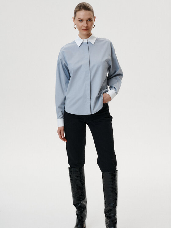 MARI PRETI MARI PRETI Camicia Nebbia Grigio Regular Fit