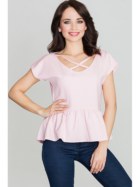 Lenitif Lenitif Blusa K396 Rosa Regular Fit