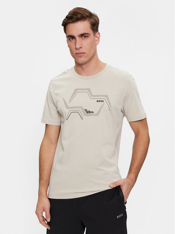 BOSS Boss T-särk Tee 3 50506358 Beež Regular Fit
