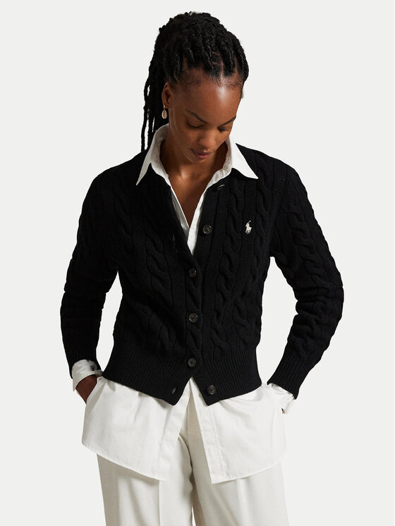 Polo Ralph Lauren Polo Ralph Lauren Kardigan 211972104005 Crna Slim Fit