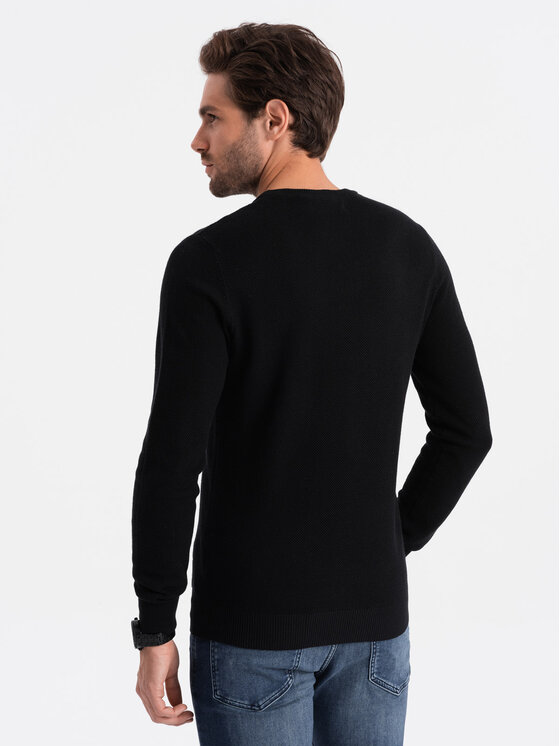 Ombre Ombre Svetr OM-SWSW-0104 Černá Fitting Fit