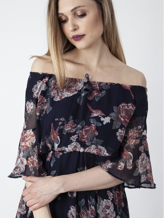 Perso Perso Každodenné šaty RBE711715F Tmavomodrá Regular Fit