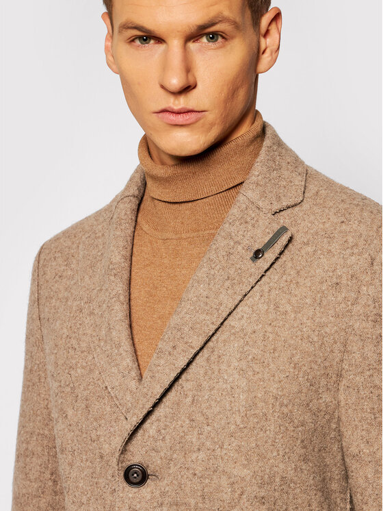 Baldessarini Baldessarini Μάλλινο παλτό Clark-2 18686/000/8898 Μπεζ Regular Fit