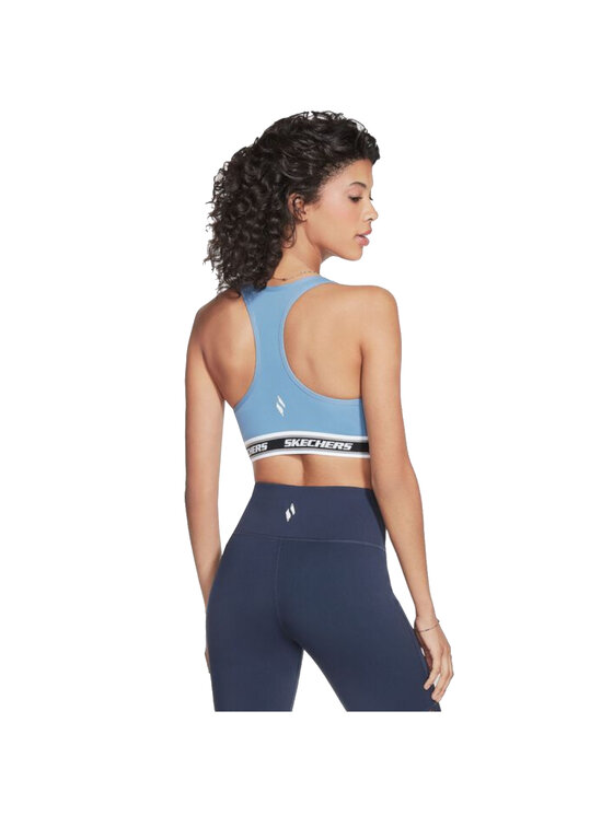 Skechers Skechers Biustonosz sportowy Skechers Go Walk Jacquard Bra Niebieski