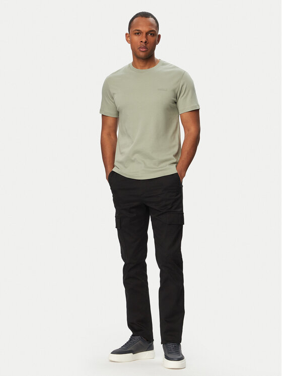 Calvin Klein Calvin Klein Medžiaginės kelnės Refined LV04LC619G Juoda Regular Fit