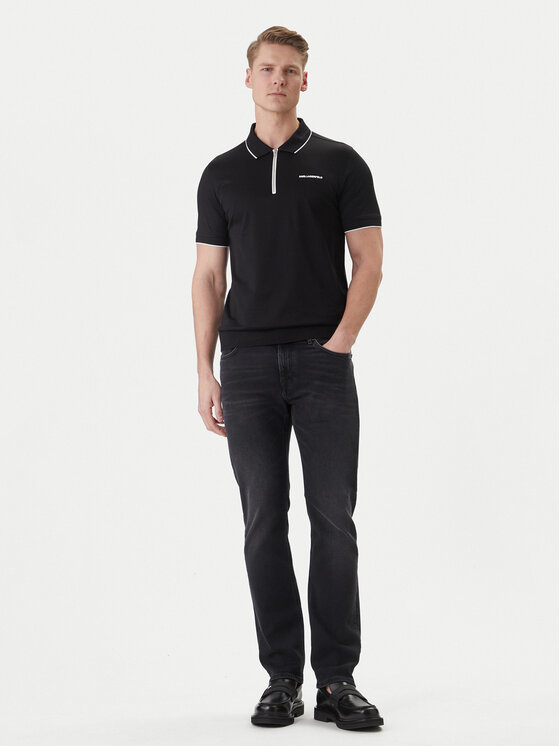 KARL LAGERFELD KARL LAGERFELD Polokošeľa 745003 562200 Čierna Regular Fit