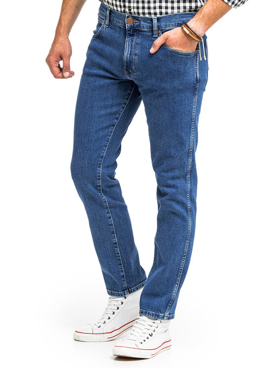 Wrangler Wrangler Jeansy LARSTON Niebieski Slim Fit