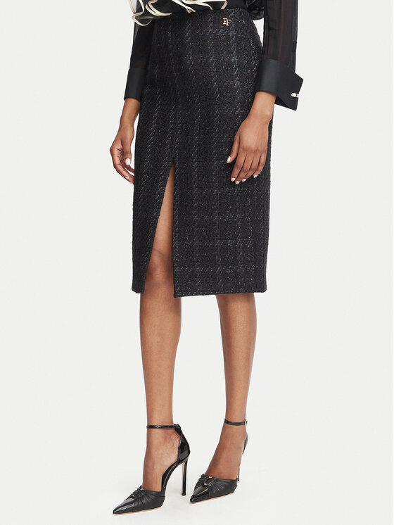 Elisabetta Franchi Elisabetta Franchi Pliiatsseelik GO-232-67E2-V440 Must Regular Fit
