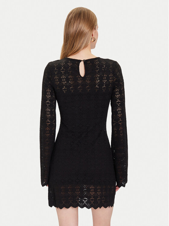 Guess Guess Úpletové šaty W5BK35 K1180 Černá Slim Fit