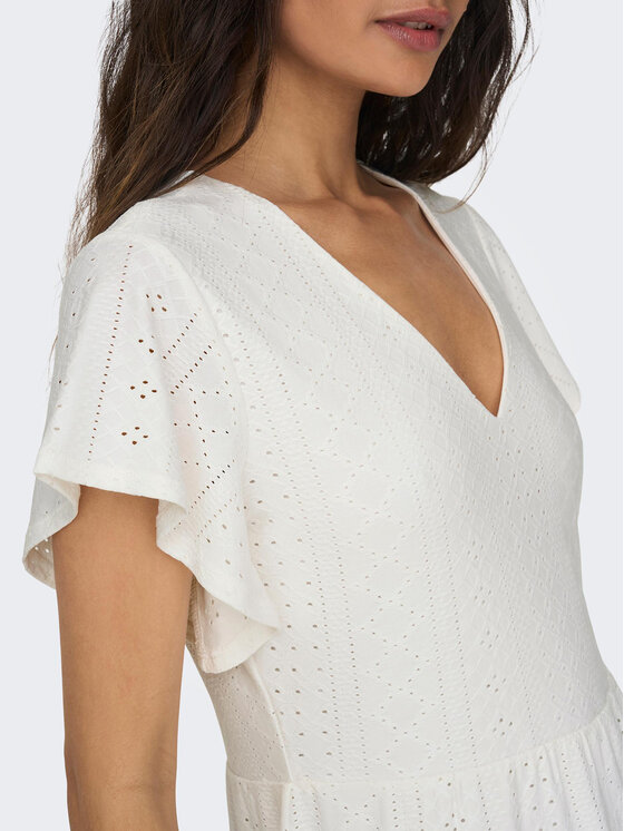 ONLY ONLY Každodenné šaty 15289687 Biela Regular Fit