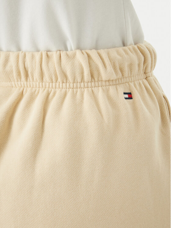 Tommy Hilfiger Tommy Hilfiger Sporta bikses Logo Embroidery WW0WW49706 Gaiši bēša Regular Fit