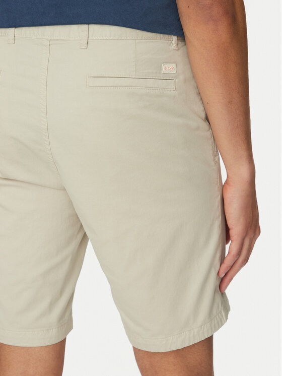 BOSS BOSS Pantalon scurți din material 50536723 Bej Slim Fit