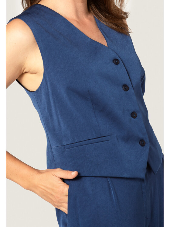 QUIOSQUE QUIOSQUE Sako FELICIA VEST NAVY Tmavomodrá Regular Fit