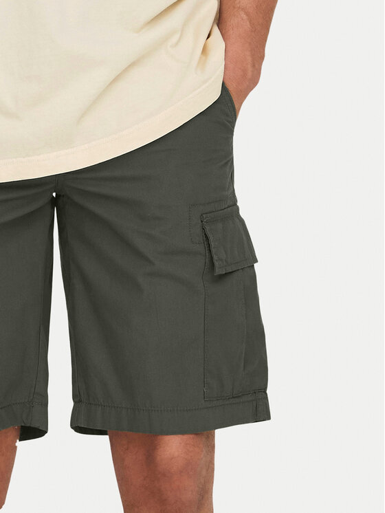 Only & Sons Only & Sons Szövet rövidnadrág Loc Cargo 22029214 Zöld Regular Fit