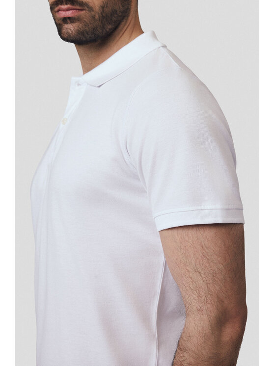 Lancerto Lancerto Polo Cassian PO073125000001 Biały Regular Fit