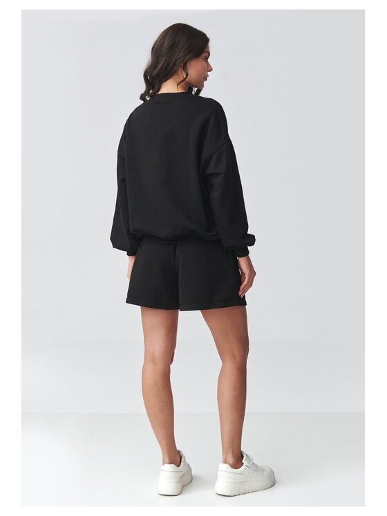 Makadamia Makadamia Dres M922 Czarny Loose Fit