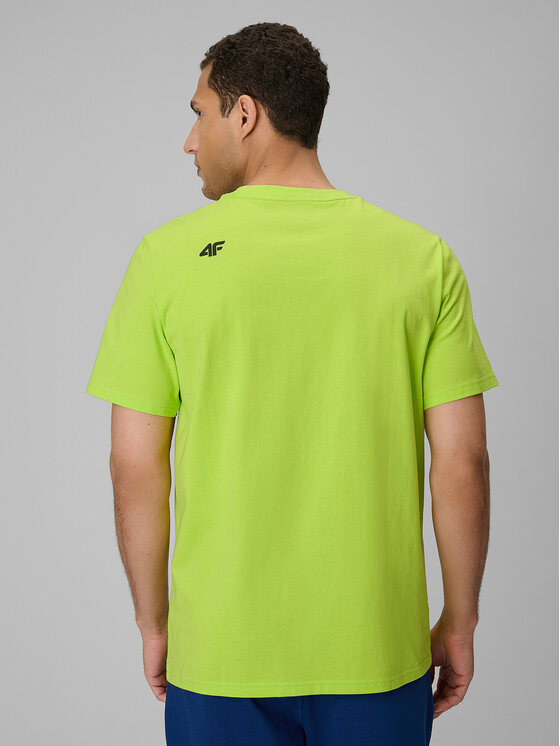 4F 4F T-Shirt BASIC+ Zielony Regular Fit