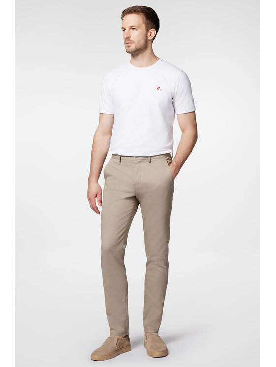 Próchnik Próchnik Chinosy PM2 SP082124000001 Beżowy Slim Fit