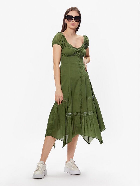 BDG Urban Outfitters BDG Urban Outfitters Літня сукня BDG CARMEN BOHEMIA MIDI 76476704 Зелений Basic Fit