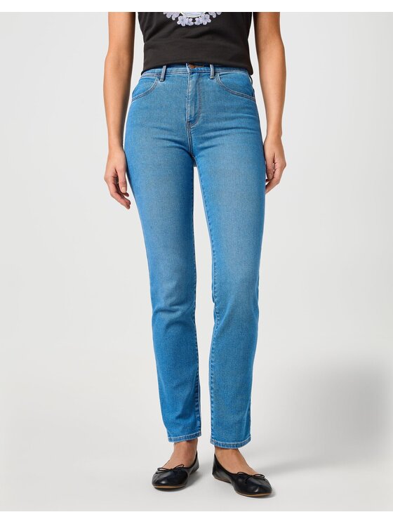 Wrangler Wrangler Jeansy SLIM Niebieski Straight Leg