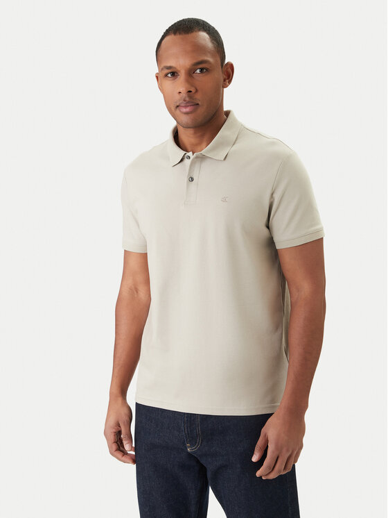 Calvin Klein Calvin Klein Polokošile LV04LC254G Béžová Slim Fit