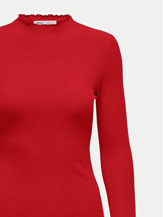 ONLY ONLY Bluza Emma 15180040 Rdeča Slim Fit