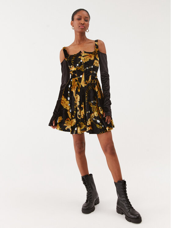 Versace Jeans Couture Versace Jeans Couture Kokteilinė suknelė 75HAO914 Juoda Regular Fit