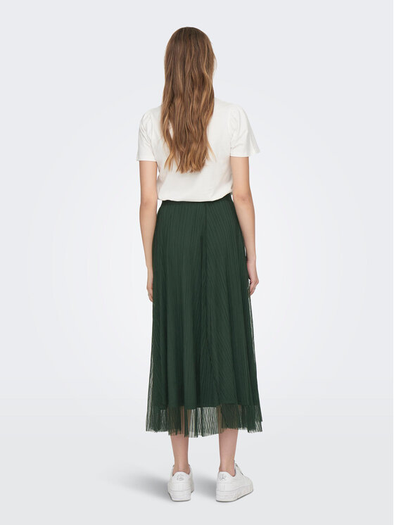 ONLY ONLY Midi sukňa 15214303 Zelená Regular Fit