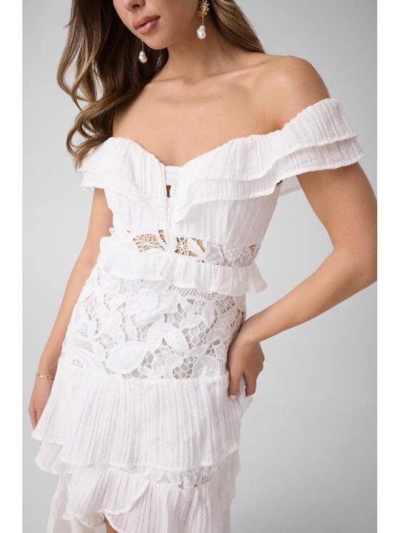 Guess Guess Každodenní šaty 183832 Bílá Classic Fit